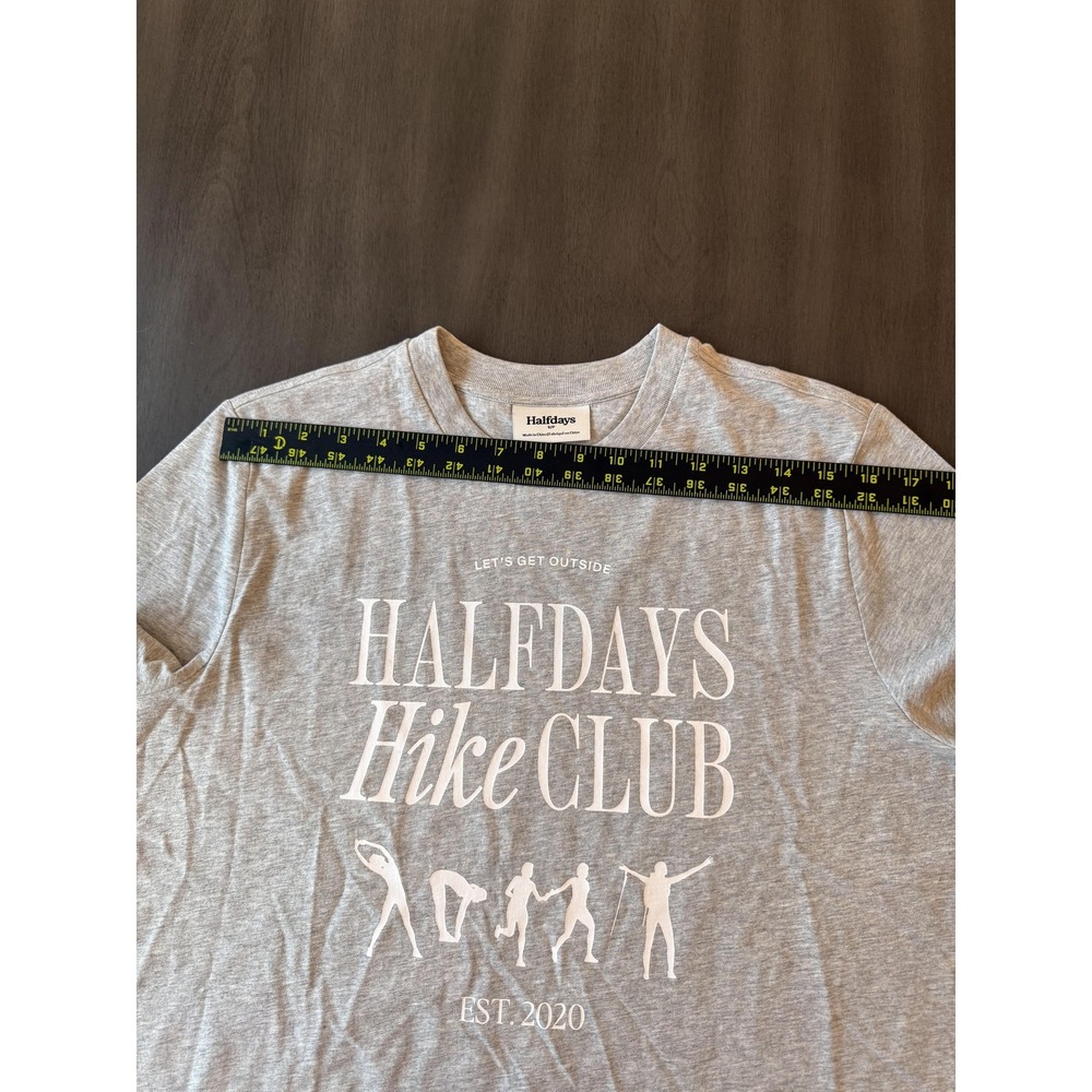 Halfdays Shirt Womens Small Heather Grey Hike Club Graphic Tee Soft Cotton NWT - Picture 10 of 13